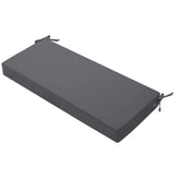 Favoyard vista frontal del cojín para banco, color gris oscuro, protección exterior