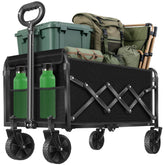 FFQ carrito plegable frontal mostrando estructura resistente y capacidad