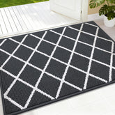 Felpudo Finchitty frontal 32x20 mostrando patrón y color carbón, protección inmediata