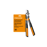 Fiskars vista frontal del lopper 18" mostrando su construcción resistente y acceso cómodo