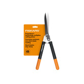 Fiskars tijeras para setos vista frontal, potencia y control