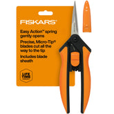 Fiskars tijeras micro-punta vista frontal para cortes precisos