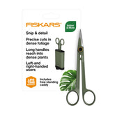 Fiskars tijeras precisas frontal mostrando forma y equilibrio para cortes controlados