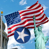 FITEAN bandera 3x5 ft vista frontal, apariencia profesional y resistente