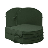 Fitfree cojín exterior frontal mostrando color olive green y acabado resistente