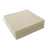 Fitfree vista frontal del pack de cojines beige, mejora estética inmediata