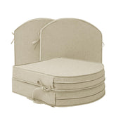 Fitfree vista frontal del set de cuatro cojines beige que renueva sillas