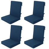 Fitfree vista frontal del paquete de 4 cojines azul marino, mejora estética
