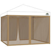 FLAGLY vista frontal de la mosquitera khaki mostrando cobertura completa y acceso