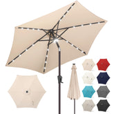 FLAME&SHADE vista frontal de la sombrilla 10 ft con sombra amplia