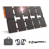 FlexSolar panel plegado frontal portabilidad y transporte
