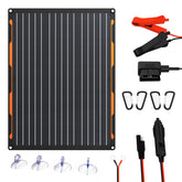 FlexSolar panel frontal mostrando diseño ultrafino y ahorro de espacio