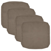 FLYMEI pack de 4 fundas frontales en taupe protegen cojines con estilo