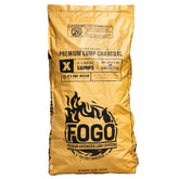 FOGO bolsa 35 lb frente mostrando marca y peso para compras grandes
