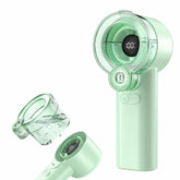 FONASONIC vista frontal del ventilador verde con niebla refrescante