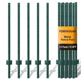 FOREHOGAR poste T 4 ft vista frontal resistente para cercas