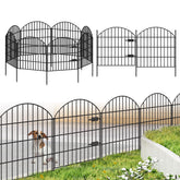 FOREHOGAR vista frontal de la valla con puerta, seguridad visual para jardín