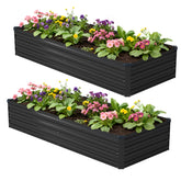 Foxlang cama elevada frontal montada mostrando espacio de cultivo