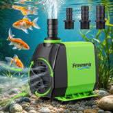 FREESEA vista frontal de la bomba 800GPH mostrando diseño compacto y montaje