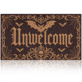 Fttoyoly felpudo frontal con diseño 'Unwelcome' que da impacto decorativo
