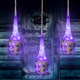 FUNPENY saco de huevos frontal con luces moradas, crea ambiente Halloween