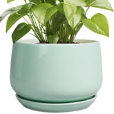 G EPGardening maceta cerámica vista frontal con acabado liso para decoración