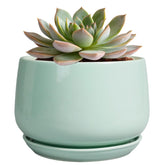 G EPGardening maceta frontal verde mostrando acabado y forma, elegante y resistente