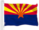 G128 bandera Arizona vista frontal con colores vibrantes y alta visibilidad