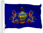 G128 bandera frontal mostrando diseño nítido y colores vivos