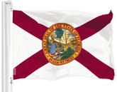 G128 bandera Florida vista frontal con colores vivos y diseño claro