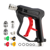 GALELEOPARD pistola corta frontal mostrando diseño y manejo ergonómico