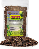 Gardenera paquete frontal de sustrato para Calathea muestra etiqueta y volumen