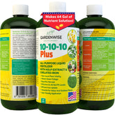 GARDENWISE frente del envase mostrando etiqueta clara y formato 32oz, conveniencia