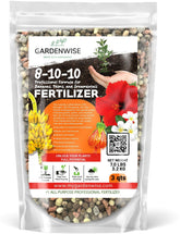 GARDENWISE envase frontal 3 quarts mostrando etiqueta y beneficios para jardines