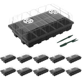 Gardzen vista frontal del paquete de bandejas mostrando 5 unidades, práctico para germinar