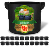 Gardzen vista frontal del pack de 20 bolsas, fácil almacenamiento