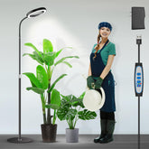 Garpsen vista frontal del sistema Grow Lights con soporte estable y 80 LED