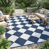 Garvee alfombra frontal 9x12 presentando patrón navy y beneficio decoración exterior