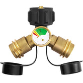 GASPRO frontal del adaptador mostrando dos salidas y robustez