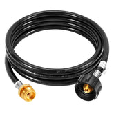 GasSaf manguera frontal mostrando longitud y conexiones, seguridad y versatilidad