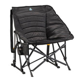 GCI Outdoor vista frontal de la Puff Rocker con soporte estable