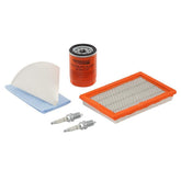 Generac kit 6484 empaque frontal mostrando partes y beneficios de mantenimiento