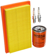 Generac empaque frontal del kit mostrando piezas organizadas y garantía