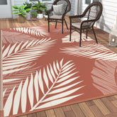 GENIMO alfombra exterior frontal color ladrillo rojo, aspecto decorativo duradero