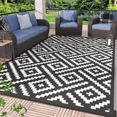 GENIMO alfombra exterior frontal, vista del patrón y borde resistente