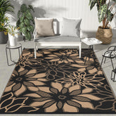 GENIMO alfombra frontal mostrando diseño palm leaf y color walnut black, elegancia exterior