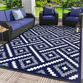 GENIMO alfombra exterior vista frontal azul marino, aporta estilo y protección