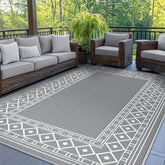 GENIMO alfombra frontal 5'x8' gris blanco aporta estilo duradero