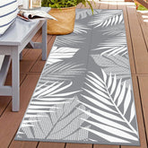 GENIMO alfombra frontal 2.5'x8' gris blanco mostrando patrón y tamaño