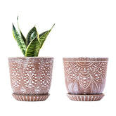Gepege maceta cerámica frontal elegante y funcional para interior